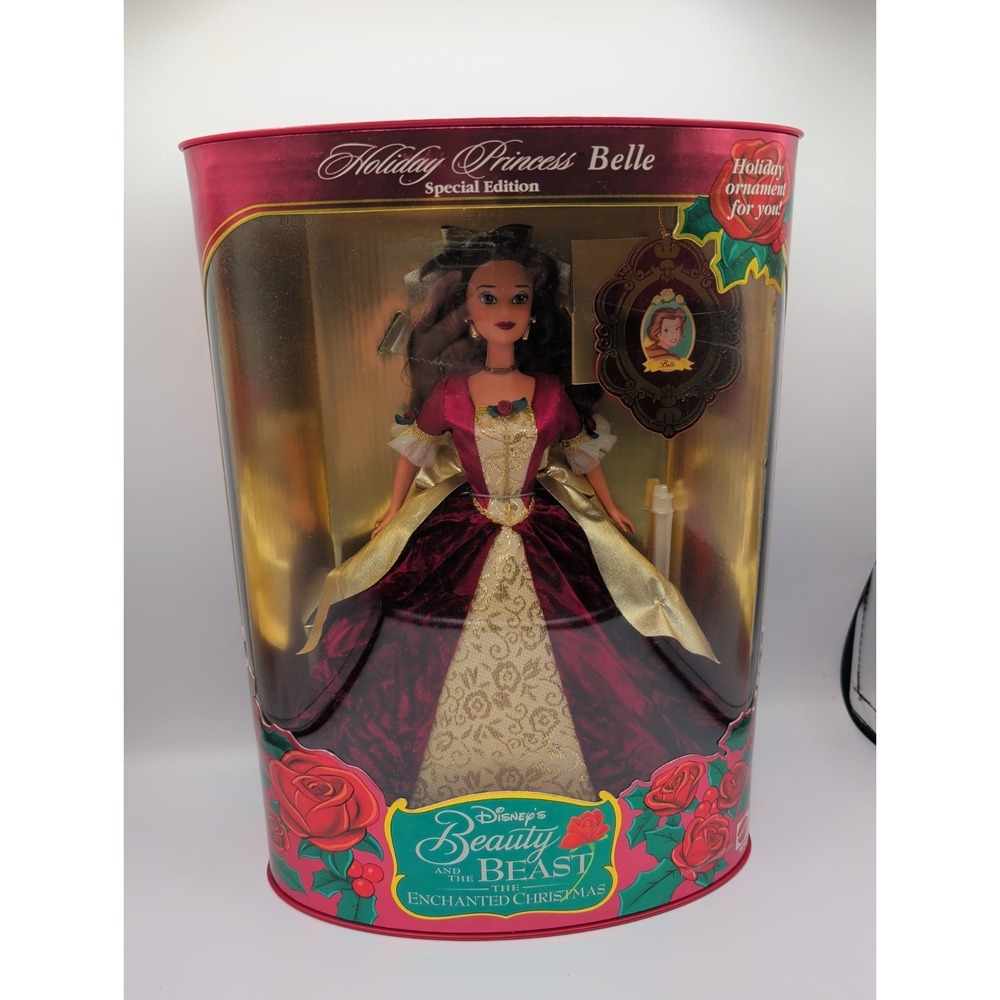 Holiday Princess Belle Disney Beauty and the Beast Barbie Doll 16710 NIB 1997
